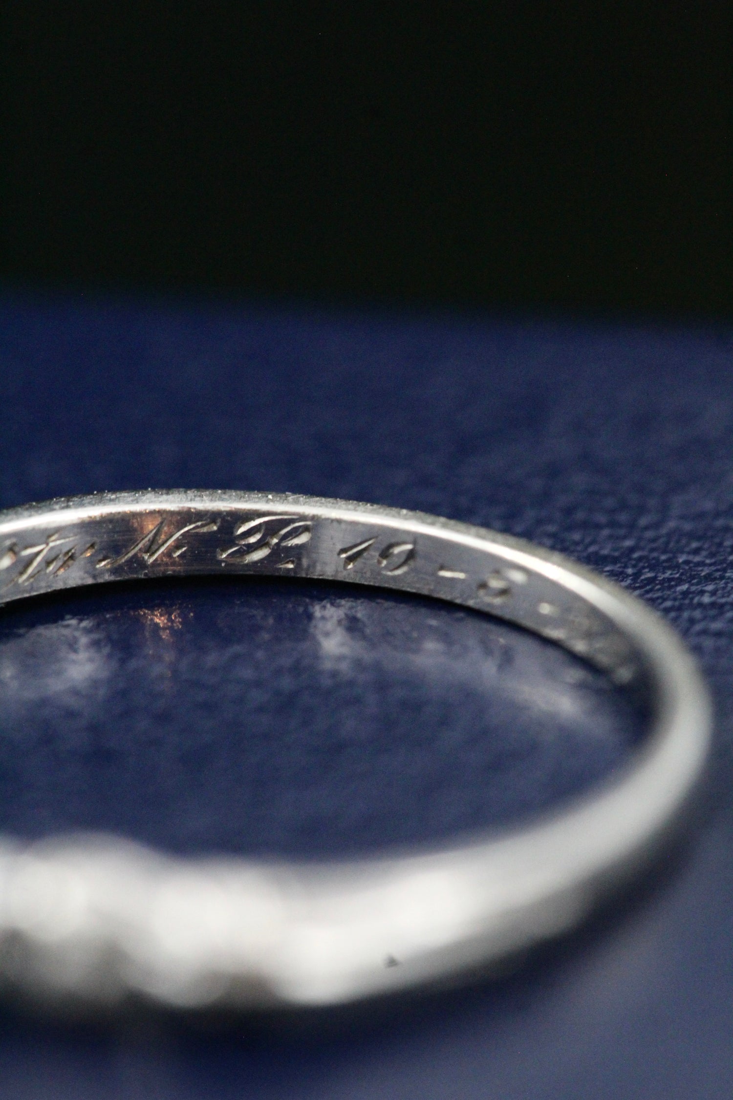 A finely worked Platinum, Iridium & Diamond Engagement Ring with matching "Quarter" Eternity Ring Circa 1935 - Robin Haydock Antiques
