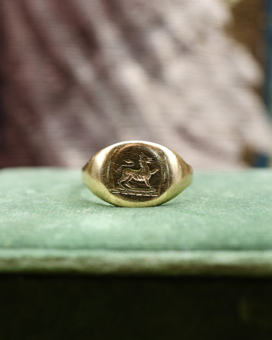 A Very Fine Antique 18ct Yellow Gold Men's Signet Ring Circa 1900 - Robin Haydock Antiques