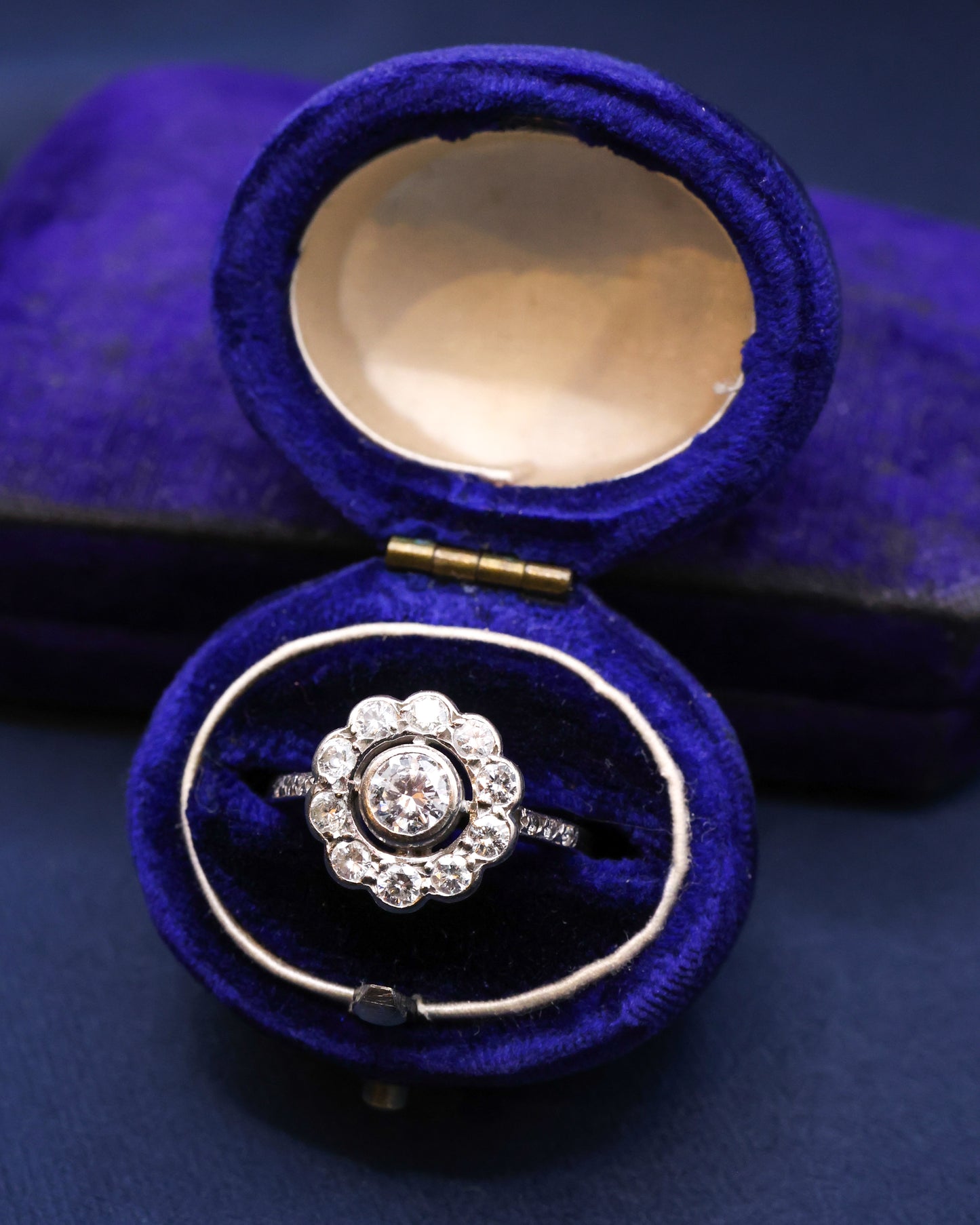Diamond 'Halo' Cluster Ring Circa 1935 - 1955 - Robin Haydock Antique Jewellery