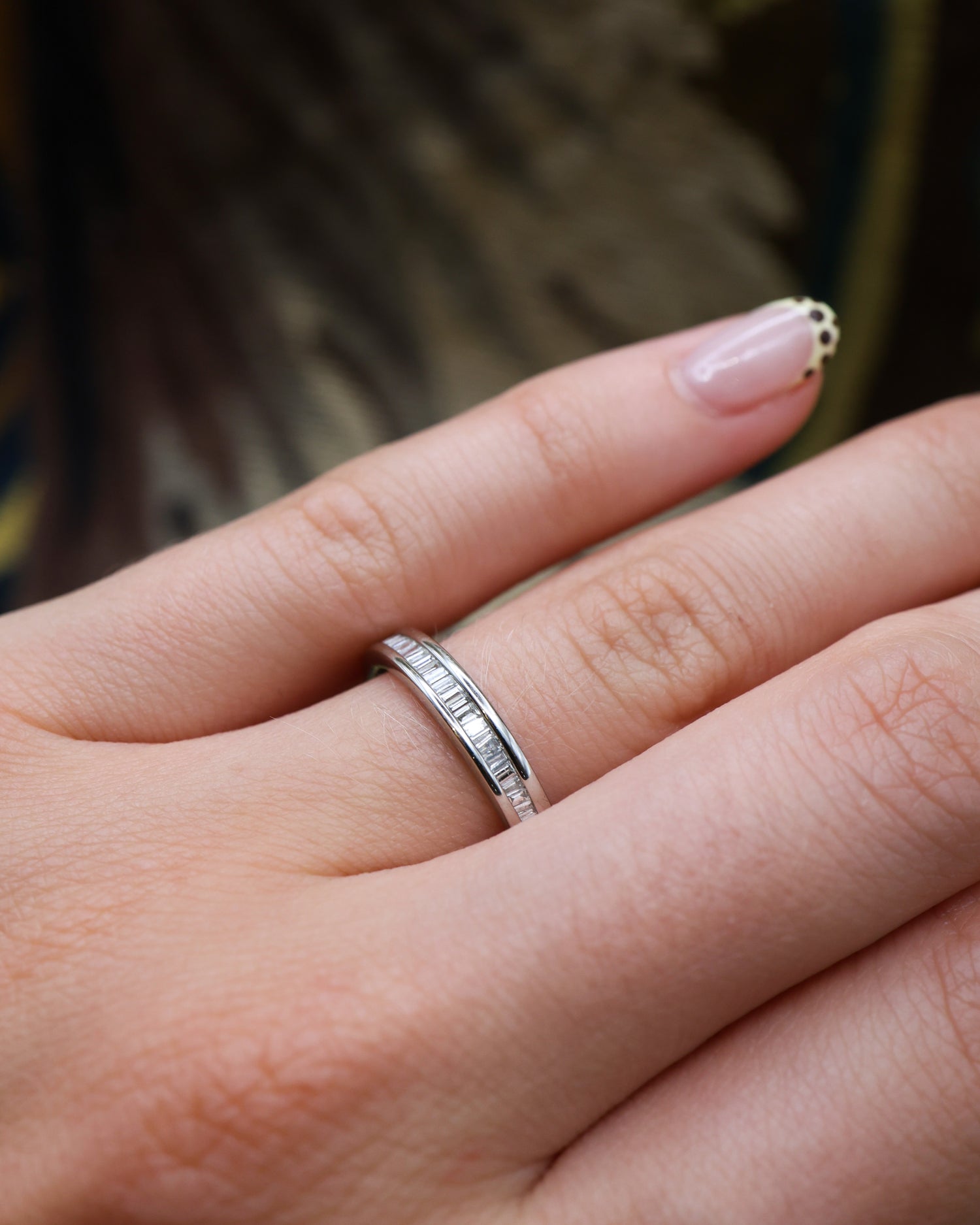A fine 18ct White Gold Diamond set Half Eternity Ring Date Marked 1980 - Robin Haydock Antique Jewellery
