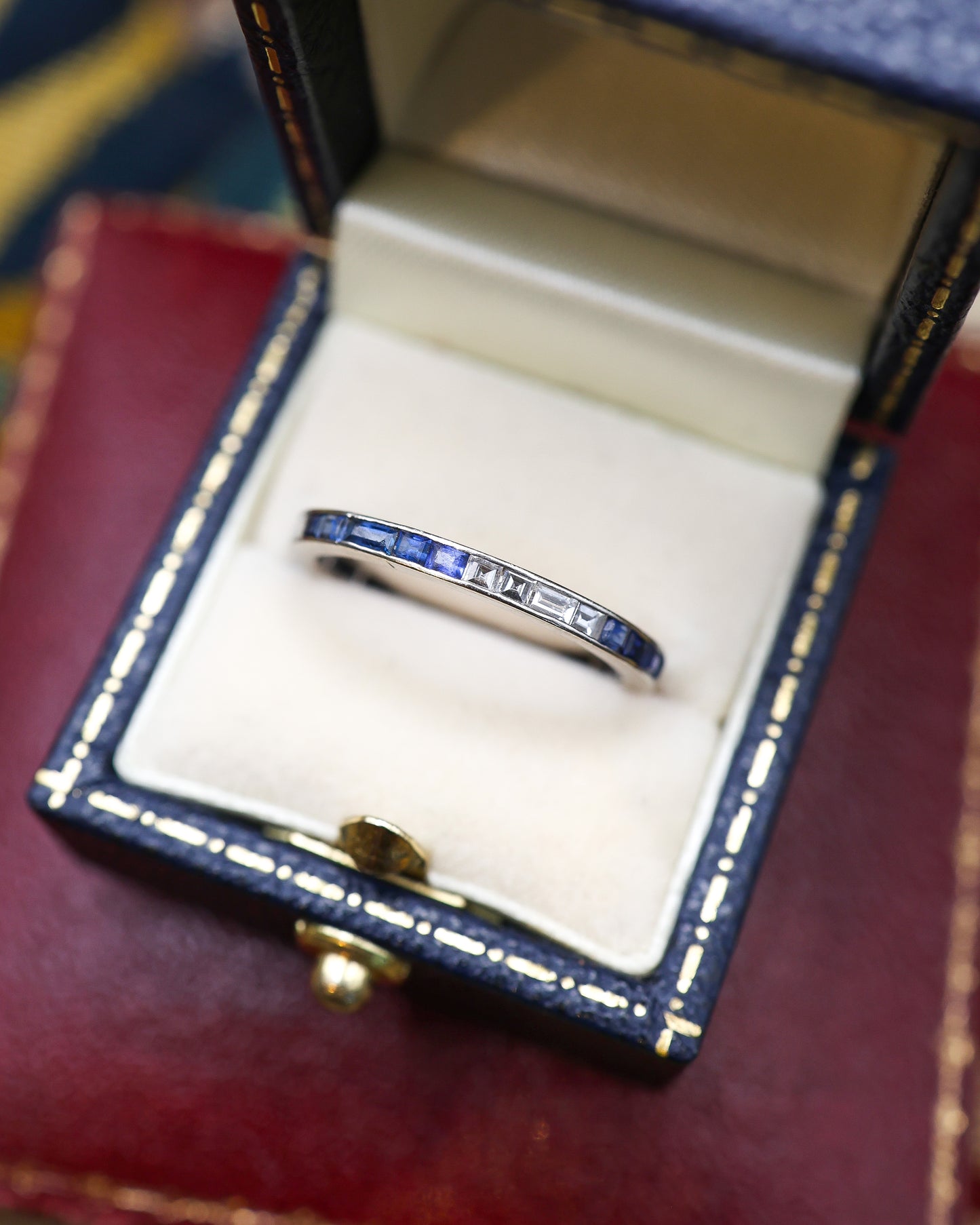 Alternating Sapphire & Diamond Eternity Ring Circa 1925 - Robin Haydock Antique Jewellery