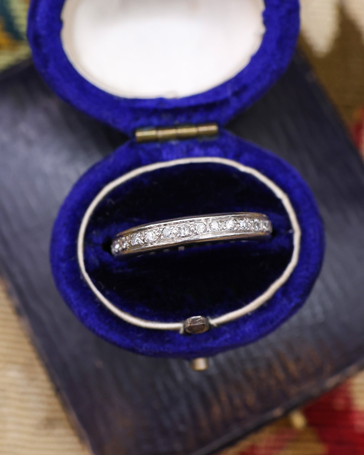 A Very Fine Platinum and Diamond French Eternity Ring Circa 1930 - Robin Haydock Antique Jewellery