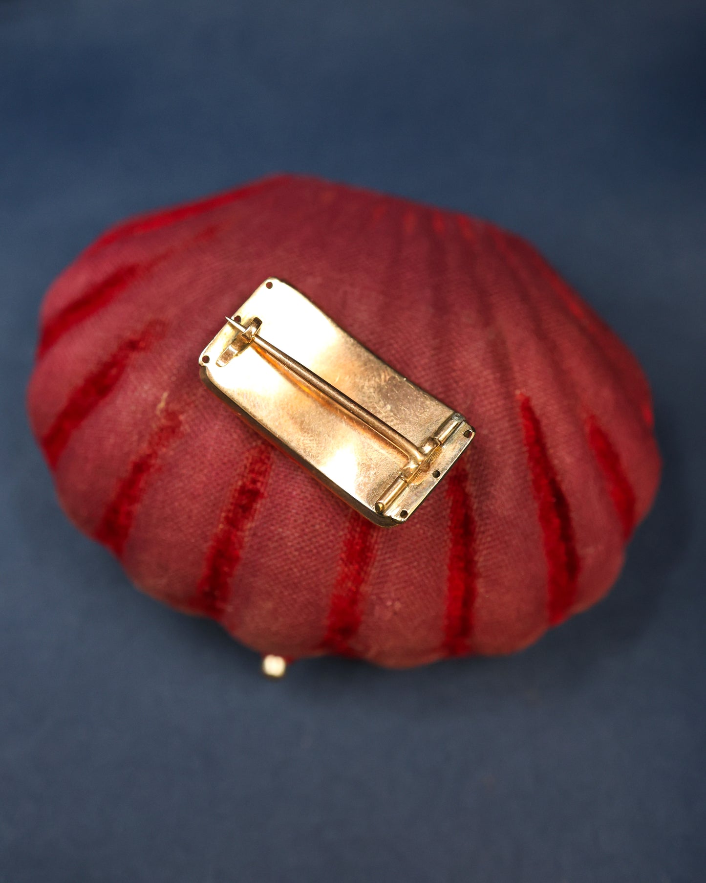 High Carat Yellow Gold (tested), Seed Pearl & Blue Enamel. Double Strand Clasp, Circa 1870 - Robin Haydock Antique Jewellery