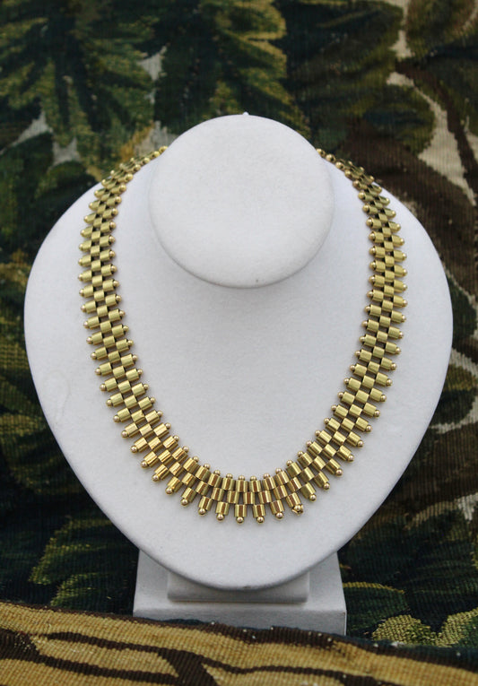 15ct Yellow Gold Victorian Collar Necklace, Circa 1880 - Robin Haydock Antiques