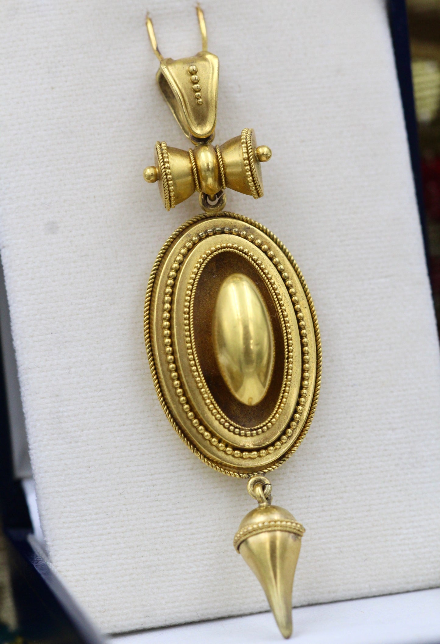 A very fine Victorian High Carat (tested),Yellow Gold,  Pendant, in the Etruscan Style. English,  Circa 1870 - Robin Haydock Antiques