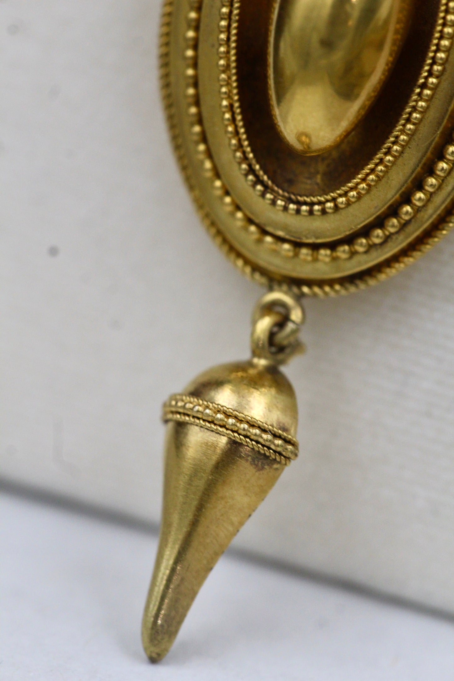 A very fine Victorian High Carat (tested),Yellow Gold,  Pendant, in the Etruscan Style. English,  Circa 1870 - Robin Haydock Antiques