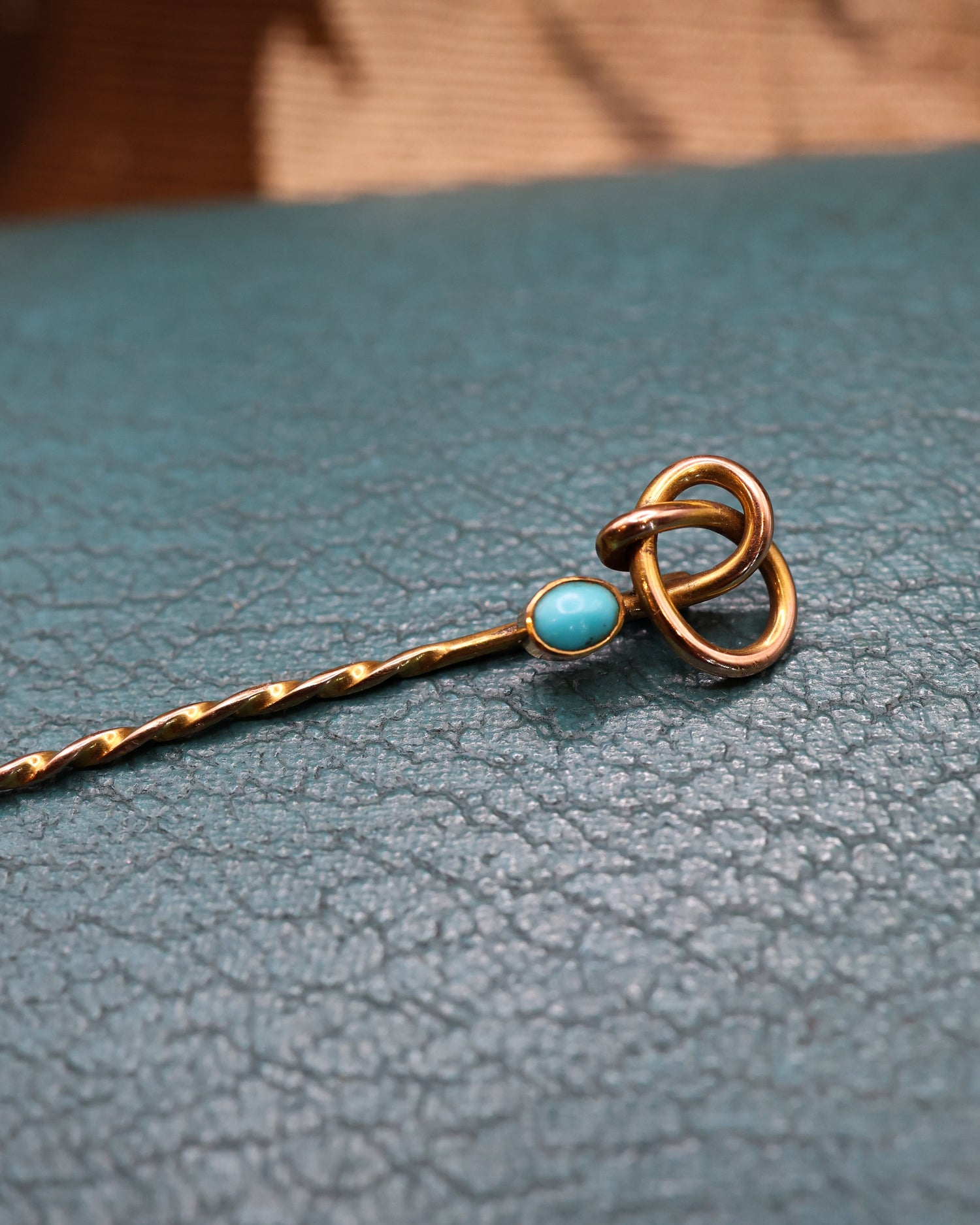 Turquoise and Gold Pin Circa 1880 - Robin Haydock Antique Jewellery