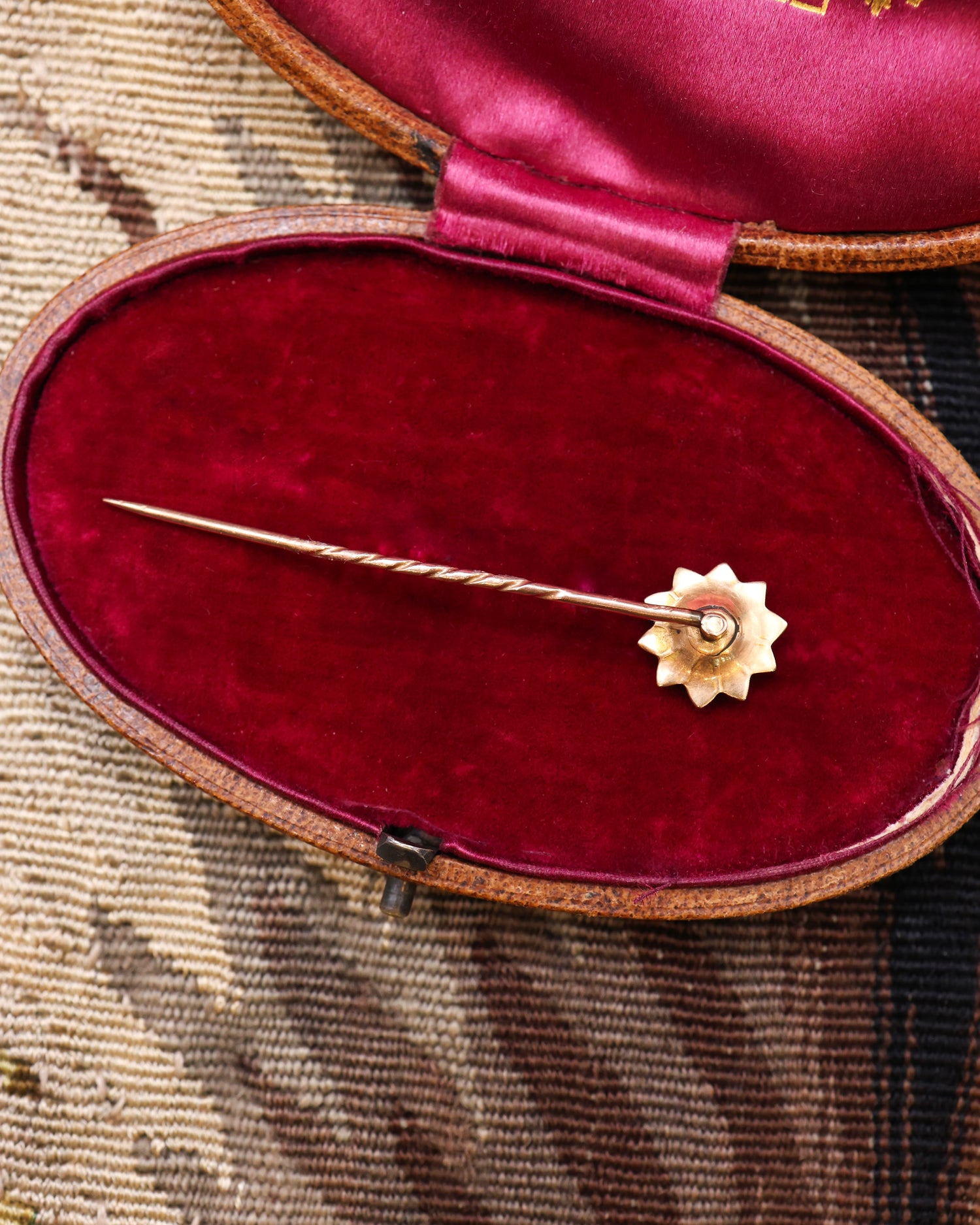 Pearl and Gold  Floral Pin Circa 1880 - Robin Haydock Antique Jewellery