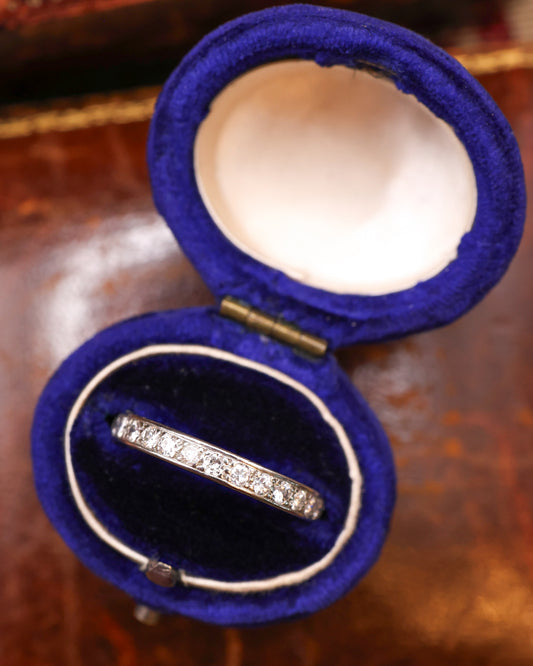 Platinum French Diamond Eternity Ring L1/2 Circa 1930
