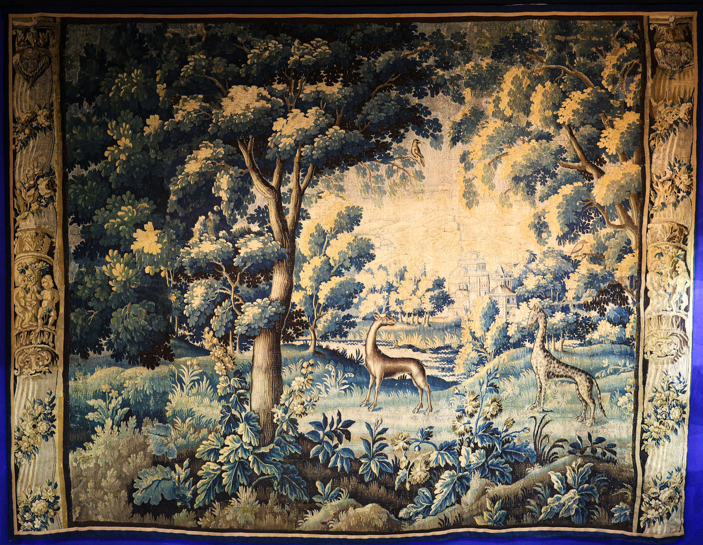 Antique Fine-Woven Silk & Wool Flemish Tapestry Panel, Circa 1660-1700