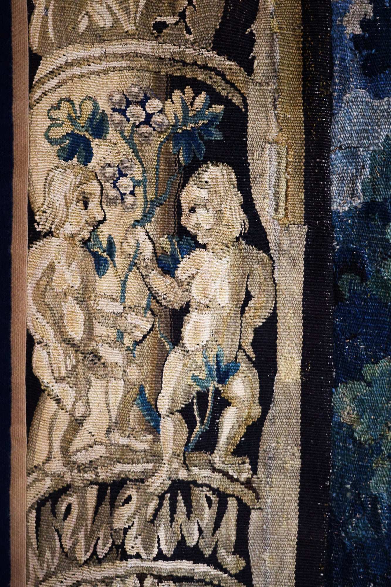 Antique Fine-Woven Silk & Wool Flemish Tapestry Panel, Circa 1660-1700