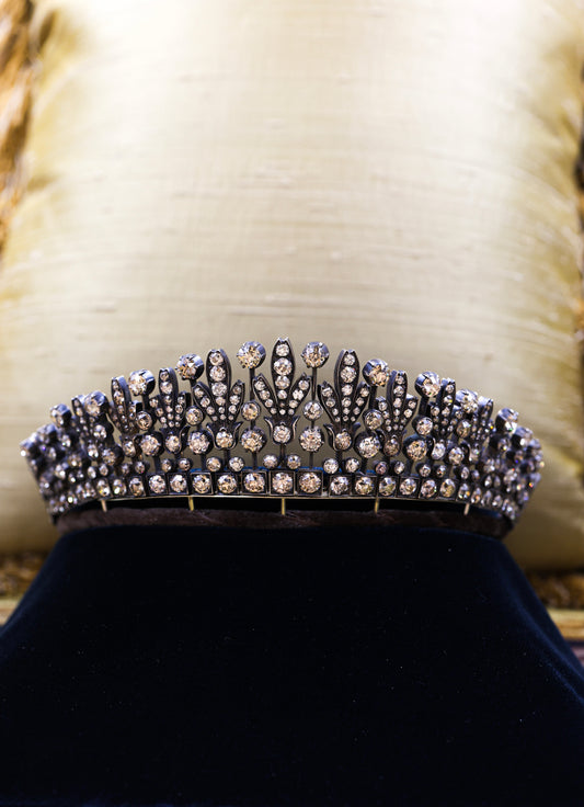 A superb Antique, Kokoshnik, Diamond Tiara - Necklace, plausibly Austro-Hungarian, Late 19th Century - Robin Haydock Antiques