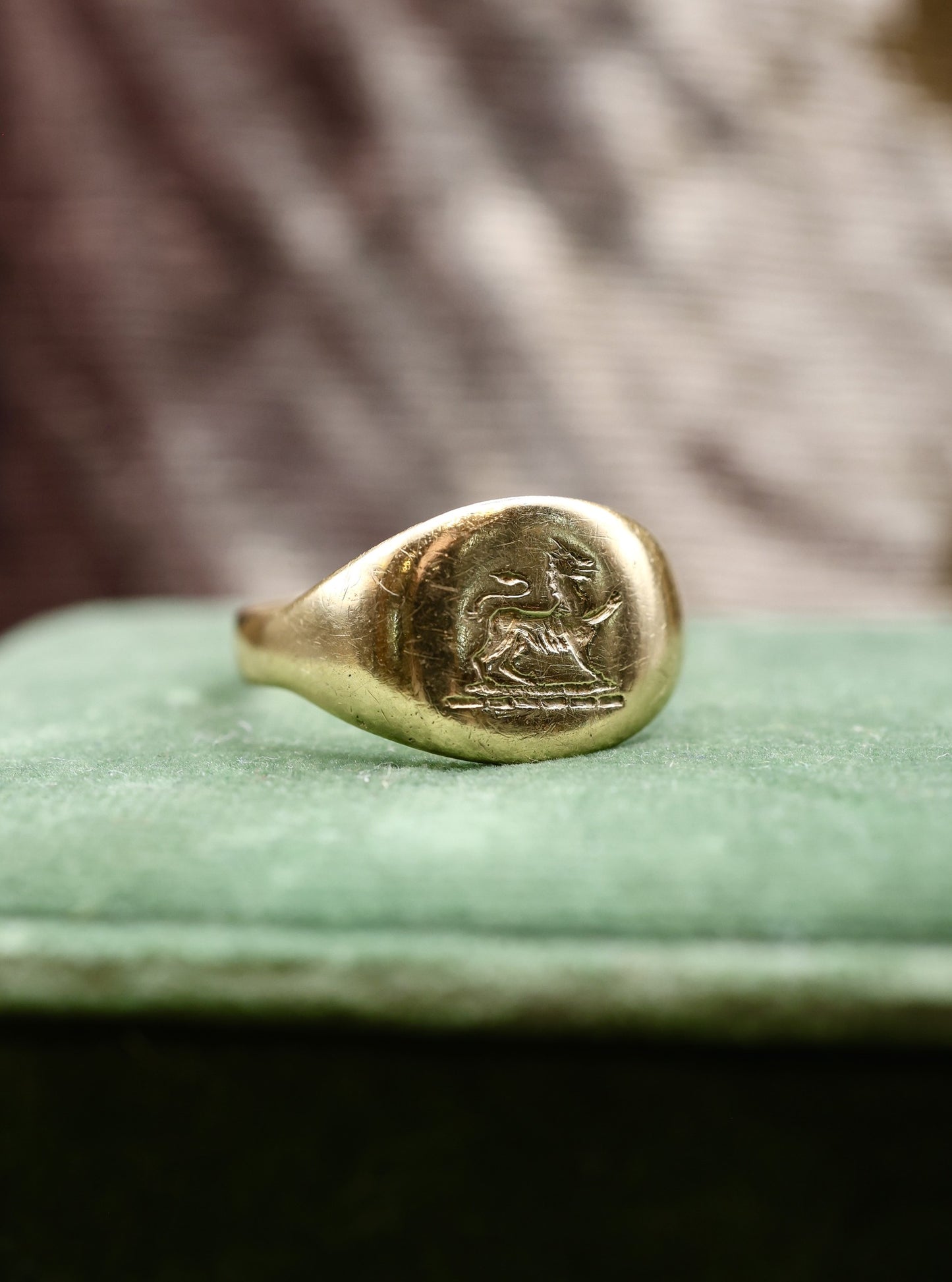 18ct Yellow Gold Mens Signet Ring Circa 1900