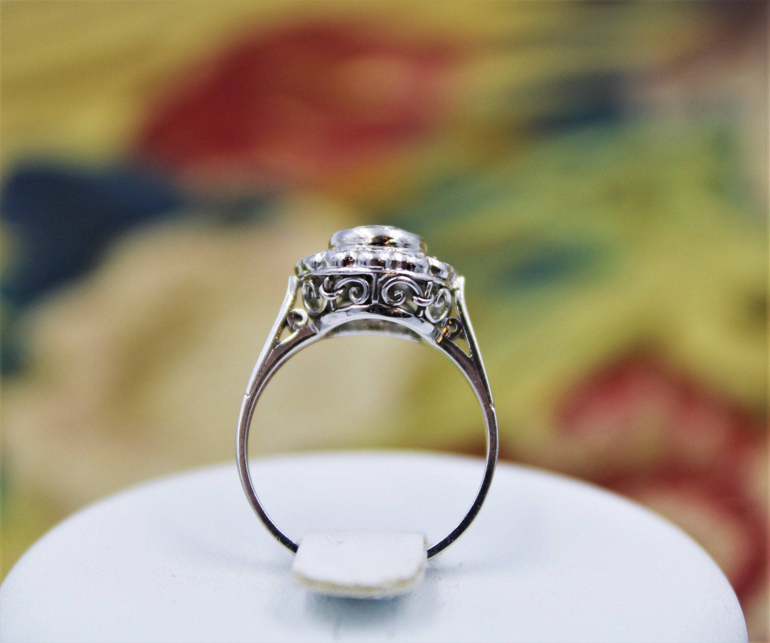 A very fine Diamond Cluster Ring set in Platinum, Circa 1950 - Robin Haydock Antiques